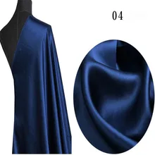 Одноцветный шелк Шармез Атласная Ткань шелковая атласная ткань для женщин вечернее платье пижамы, ткань