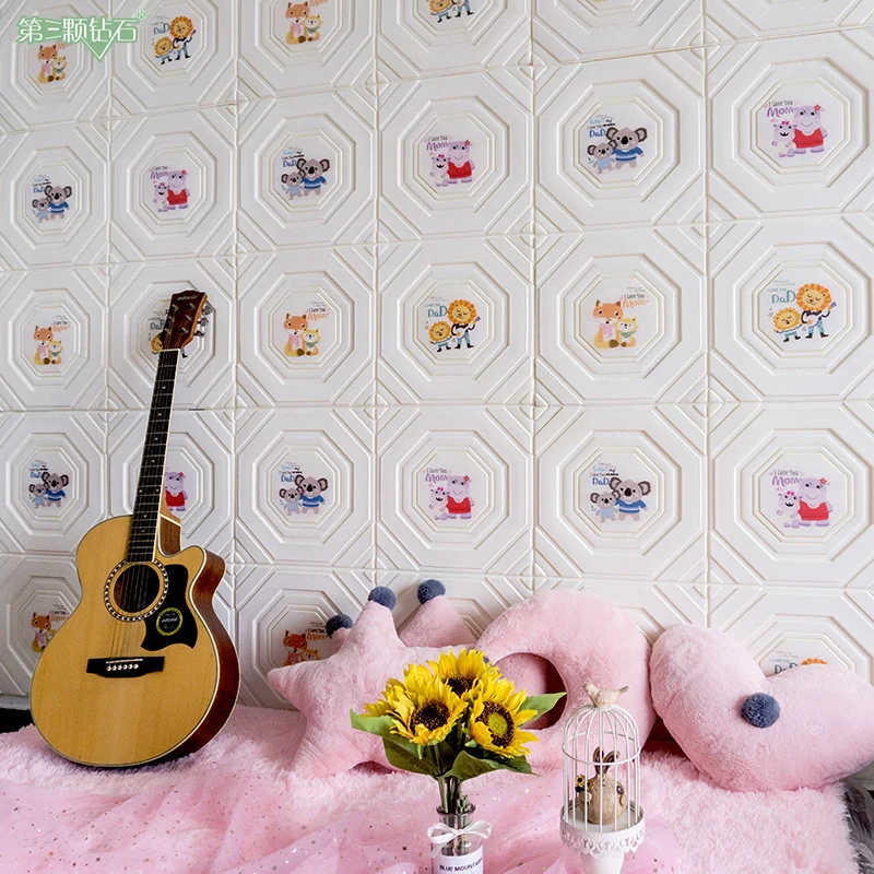 

Home Decor EUcertification Kids Wallpaper Self Adhesive for Living Room Study Kids Modern Cartoon Formaldehyde-free Wallpapers