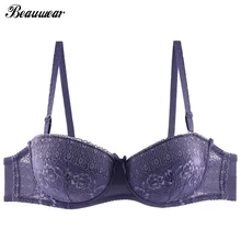 Beauwear Ladies Secret сексуальный Деми Балконный бюстгальтер для женщин кружевной хлопковый бюстгальтер на косточках размера плюс A B C D 75 80 85 90 большая грудь