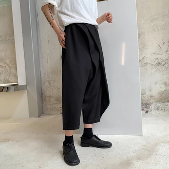 

Casual pants men loose harem pants nine-point pants wide-leg skirt pants tide