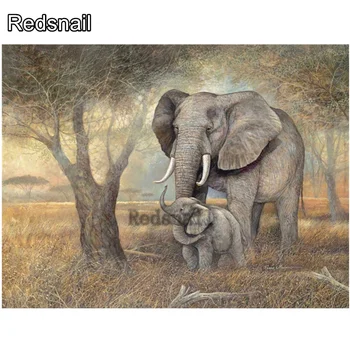 

Diamond Painting Full Square Elephant Gift Needlework Embroidery Animal Picture Of Rhinestones Handmade Home Decor TT427