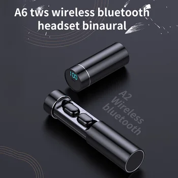 

Bluetooth Earphone Wireless Headphones Stereo Wireless Earphones Mini Earbuds With Mic 2600mAh Charging Bin Power Bank