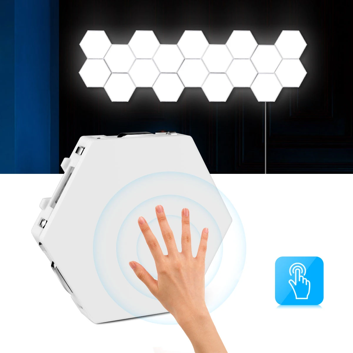 triangle light panels Smart Quantum lamp led Panel Light Touch Sensor Lighting Hexagonal lamps Night Light Magnetic DIY Creative Decoration Wall Lamp led panel light 600x600