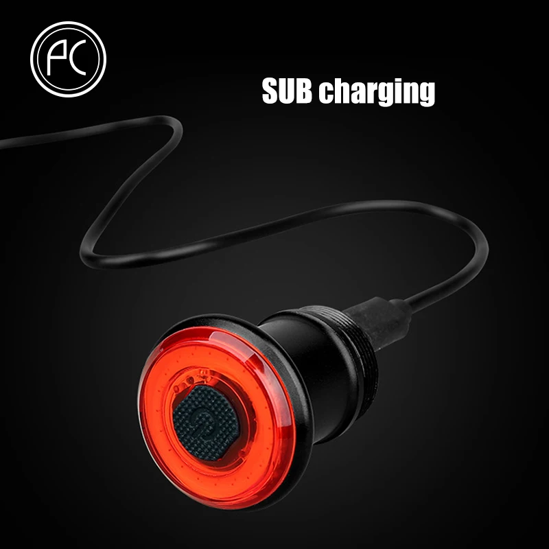 PCycling велосипедный светильник Водонепроницаемый светильник зарядка через usb интеллигентая(ый) Индукционная Тормозная Предупреждение велосипедная лампа безопасной ночной езды светильник