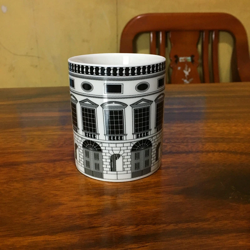 1 Without Lid Fornazetti свеча в банке держатель свеча банка керамический контейнер кисть банка красивый держатель щеток для макияжа декоративный кувшин фарфоровая чашка - Цвет: 1 Without Lid