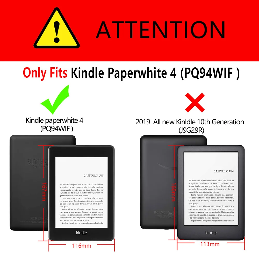 Чехол-книжка из искусственной кожи чехол для Amazon kindle Paperwhite 4 читалка для kindle Paperwhite 4 6 дюймов Чехол для электронной книги+ пленка+ стилус