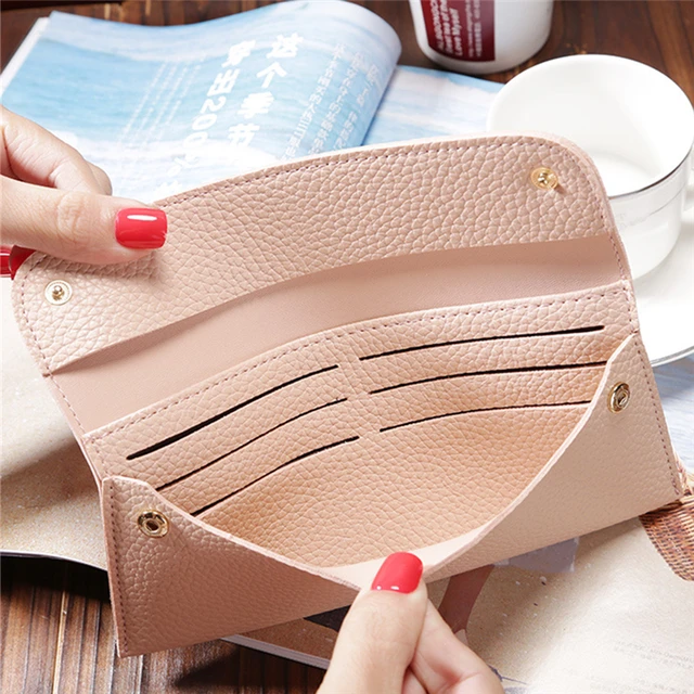 Portefeuille Mini Pour Femme En Cuir PU Rose - Format Compact 11,5x10 Cm, 7 Fentes Cartes, Poche Zippée - Idéal Cadeau