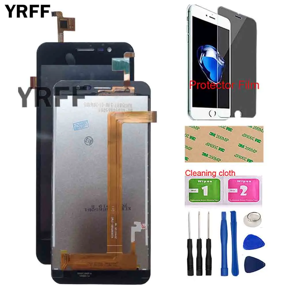 

LCD Display Touch Screen For Homtom HT16 Touch Screen Digitizer Panel LCD Display Front Glass TouchScreen Tools Protector Film