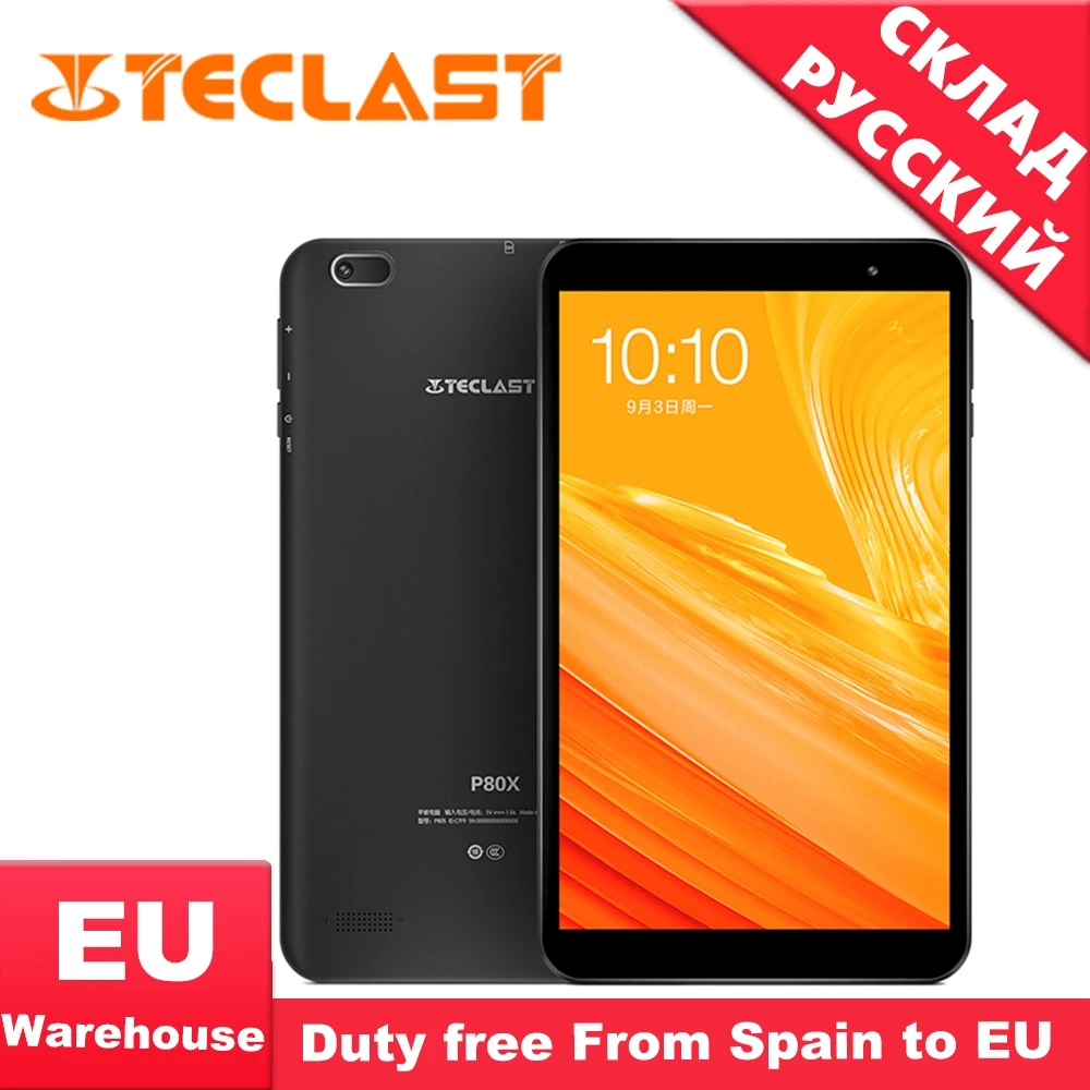 4G Tablet Dual-Cameras-Tablet P80x8inch Android Teclast Octa-Core 1280x800 SC9863A 2GB