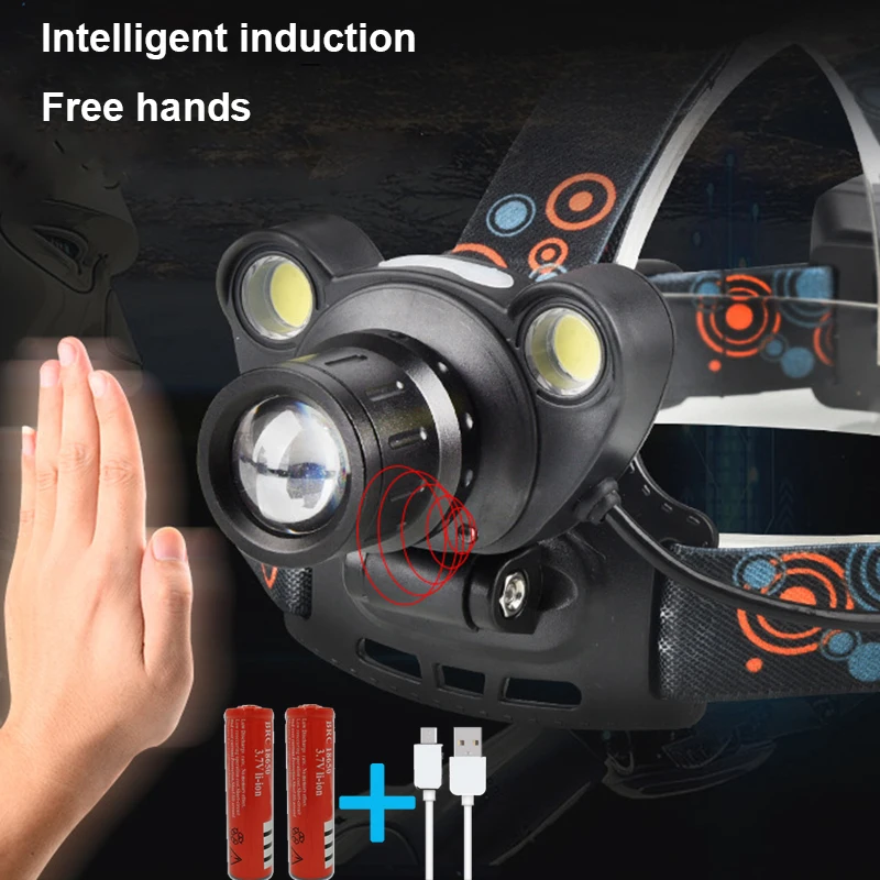 

Super Bright IR LED Smart Sensor Headlight Aluminum Waterproof Headlight Flashlight Hunting Headlight Fishing Headlight Litwod