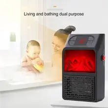 400 Вт портативная Керамическая Мини-обогреватель с 3 скоростями, электрический горячий вентилятор, домашняя зимняя теплая техника с пламенем, ночной Светильник