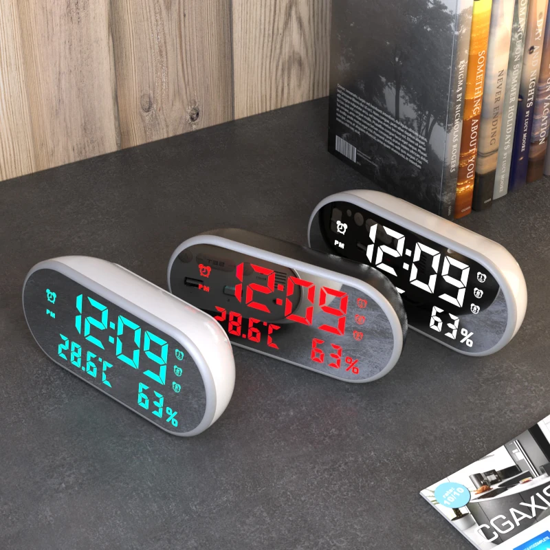 Buy Electronic Mirror Alarm Clock With Led Display And Backlight