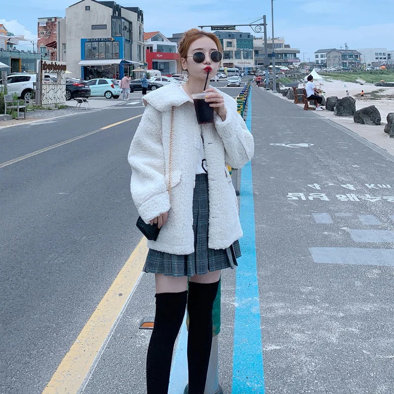 

2019 Winter New Style Overcoat Women's Mid-length Loose Casual Korean-style Thick Woolen Jacket