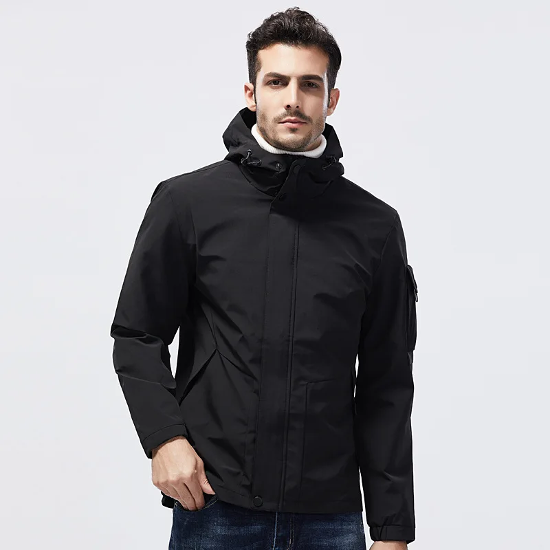 

2019 New Autumn and Winter Men's Jacket Casual Fashion Outdoor Hooded Jacket Plus Size Men's Outwear Coat