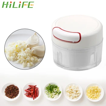 

HILIFE Manual Rope Food Processor Manual Garlic Cutter Hand Pull Grinder Household Mincing Machine Vegetable Meal Garlic Slicer