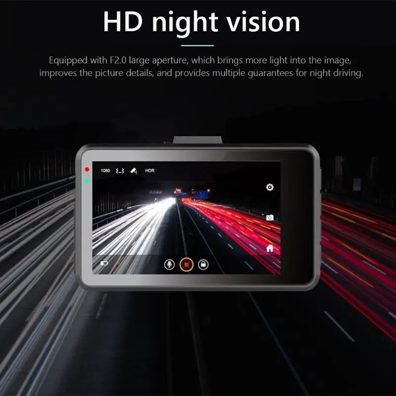 AD350 Full HD 1080P Видеорегистраторы для автомобилей Камера превосходным мастерством и долговечность 3 дюймов ЖК-дисплей Экран видеорегистратор ночного видения