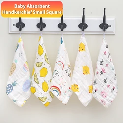 1PC Muslin Cotton Baby Towel 6 Layer Handkerchief Colorful Kid Wipe Cloth Newborn Infant Face Bibs Feeding Towelf for Toddler