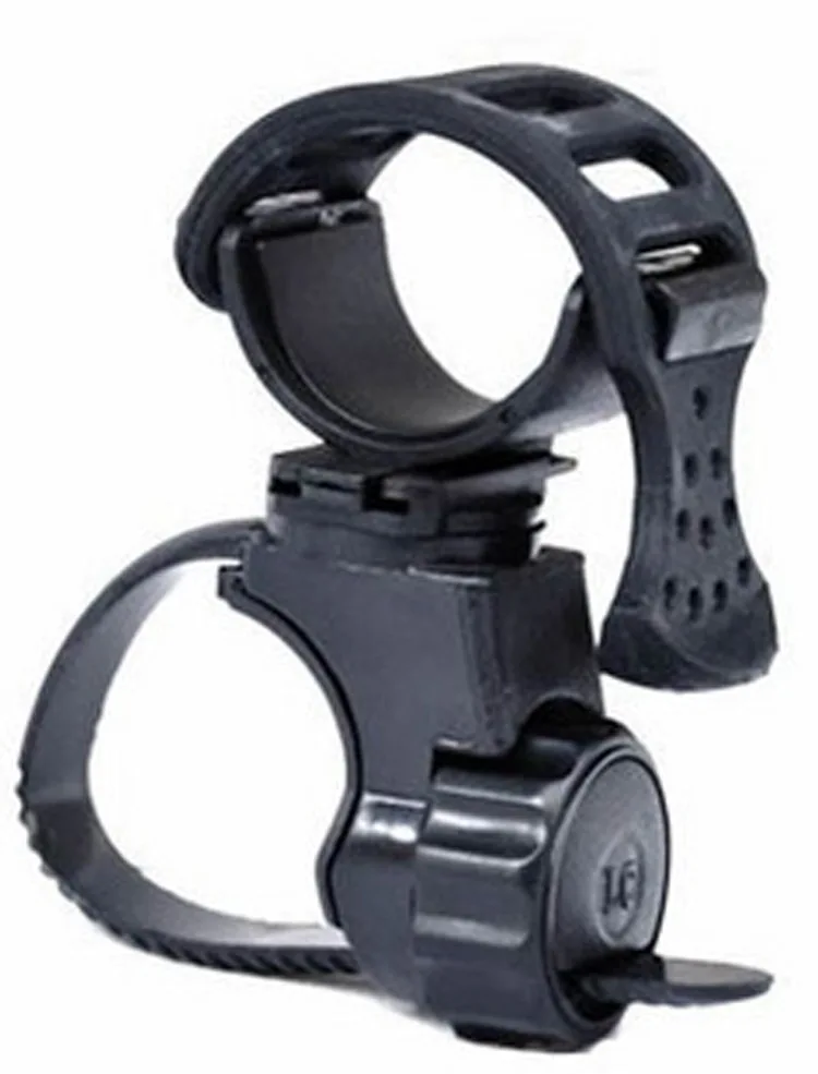 Discount Portable Bicycle Light Stand Holder Rotation LED Flashlight Torch Front Light Clip Clamp Lantern Mount Cycling Bike Accessories 2