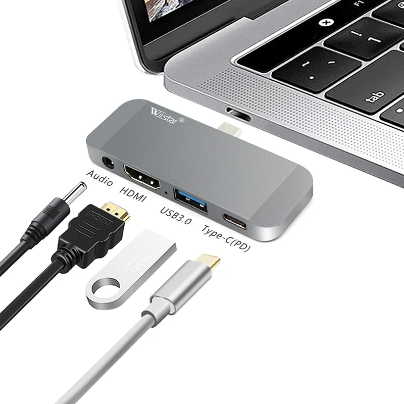 

Thunderbolt 3 Dock USB Hub Type C to HDMI USB3.0HDMI AUDIO Type C PD Adapter usb c Adapter