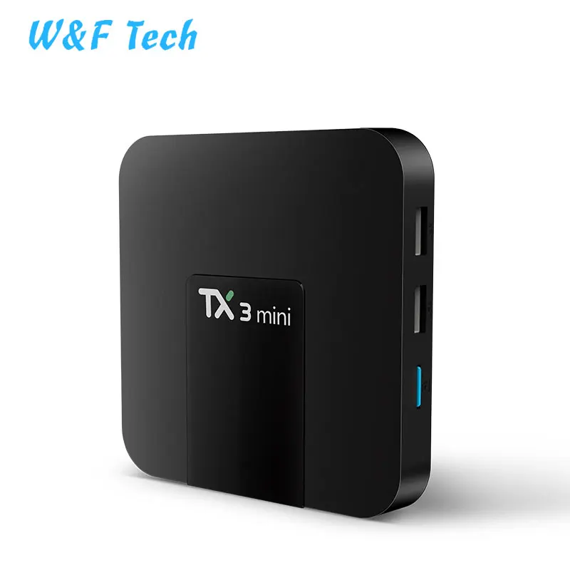 TX3 Мини Android 7,1 tv Box Smart tv H2.65 IP tv 4K телеприставка Мультимедийный проигрыватель с IPTV Amlogic S905W 2G 16G Tanix box