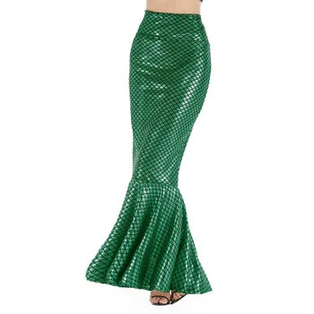 

Green Maxi Skirts Female Trumpet Mermaid Skirts Women High Waist Vintage Bodycon Ladies Long Skirt Femme Golden Blue Red Elegnat