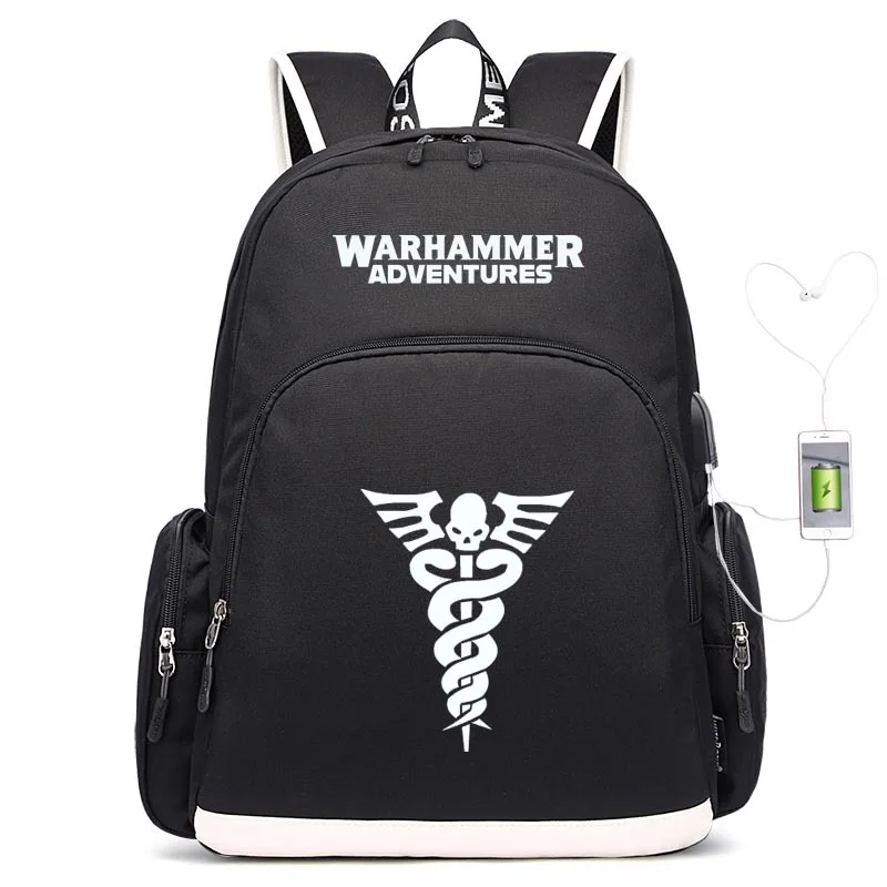 

Warhammer Warhammer USB Backpack Night Light Schoolbag Hair