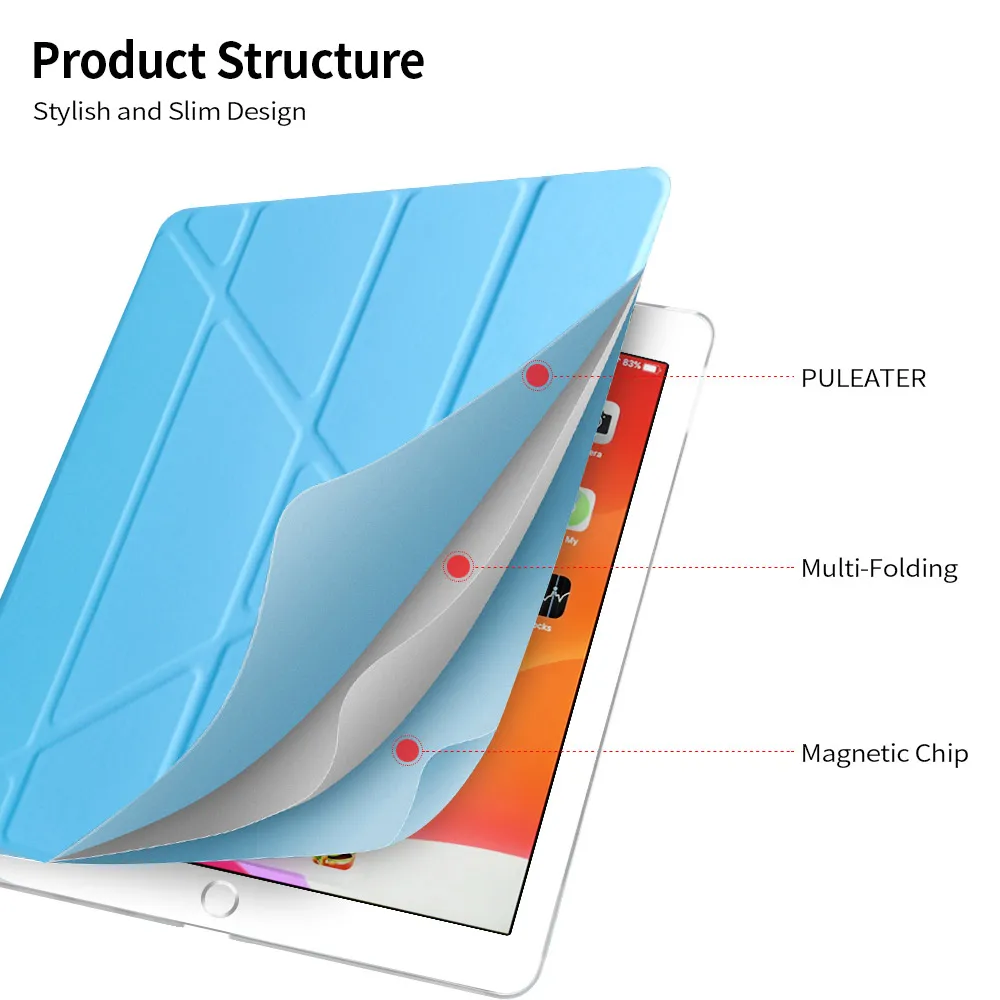 Inteligente para Ipad Pro 12 Polegada 2023 2023 Couro do Plutônio Capa Magnética para Ipad Pro 12 Case 2023 2023 A1670 A1671 Case - Imagem 2