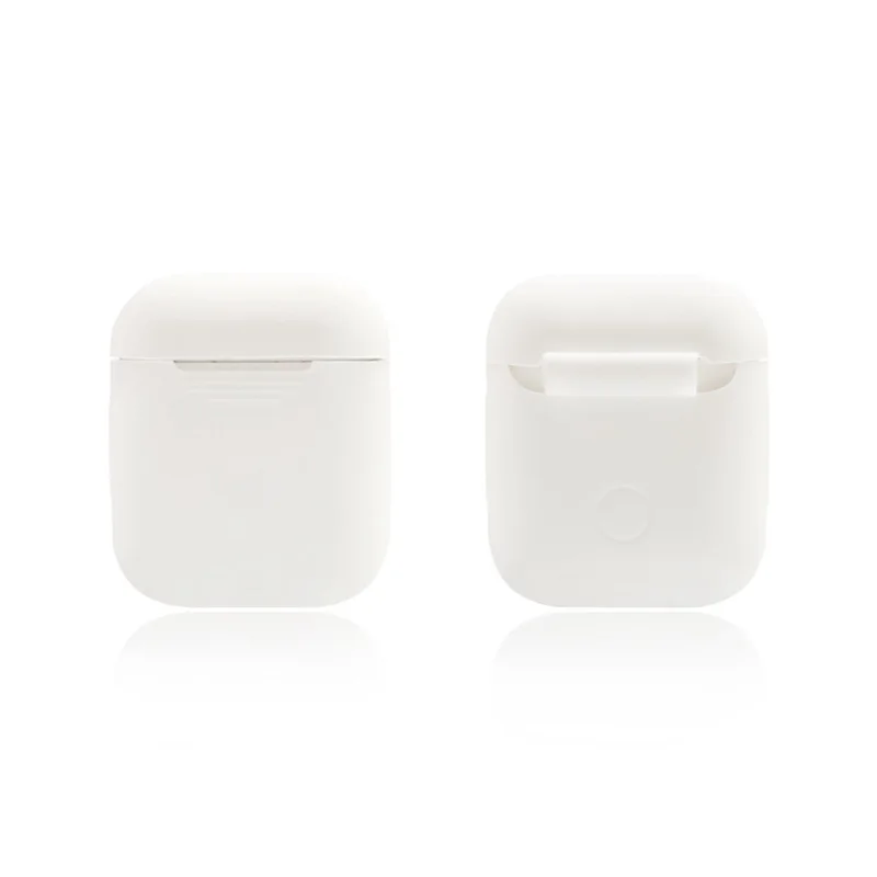 Однотонные мягкие чехлы для наушников для Apple AirPods 1 2 Чехол для зарядного устройства для Airpods - Цвет: white 1pcs