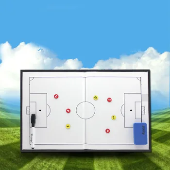 

Handheld Football Training Soccer Coaching Board With Marker Tactics Foldable Magnetic Assistant Portable Strategy Teaching