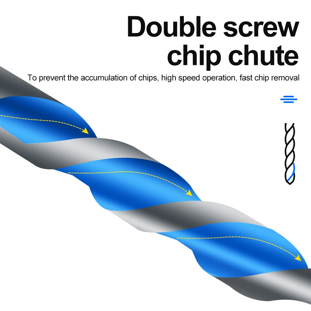 GUSIWU 5pcs 6pcs 7pcs Triangular-Overlord Handle Multifunctional Drill Bit Set Tungsten Steel Concrete Ceramic Drill Twist Drill