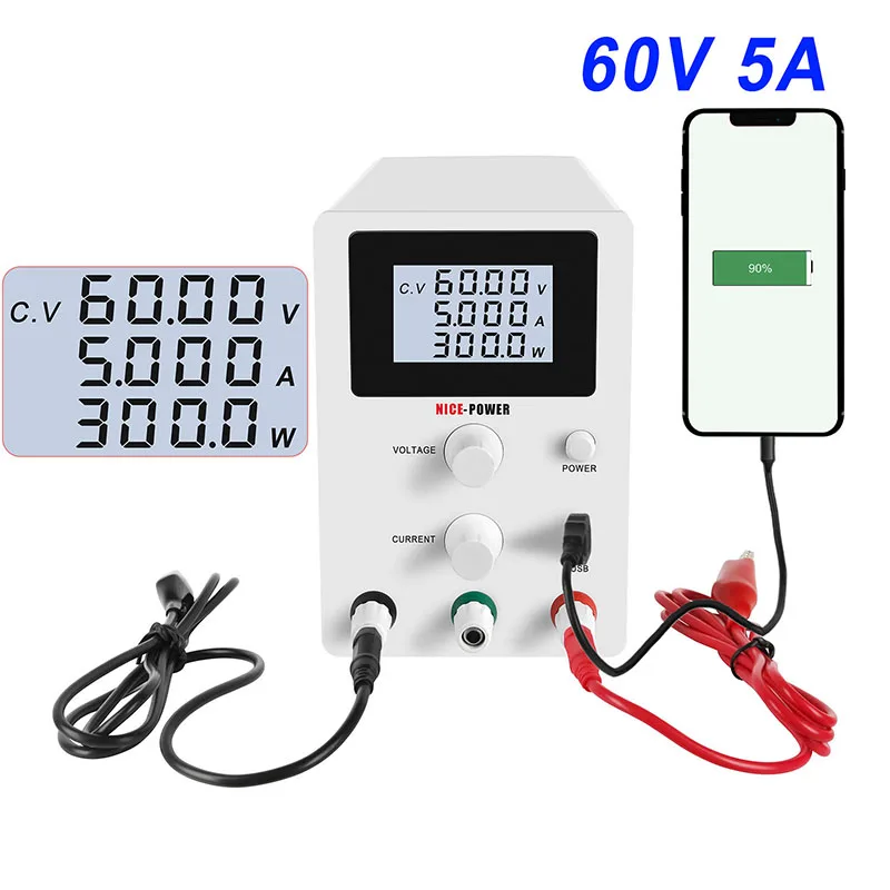 

Switching DC Power Supply Laboratory Protect Eyes Digital bench source digital LCD screen 4-digit digital display 30V 10A 220V