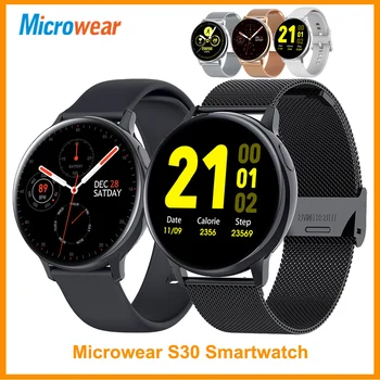

2020 Microwear S30 Smart Watch Men ECG Heart Rate Body Temperature Sleep Monitor IP68 Waterproof Stopwatch S2 Update Smartwatch