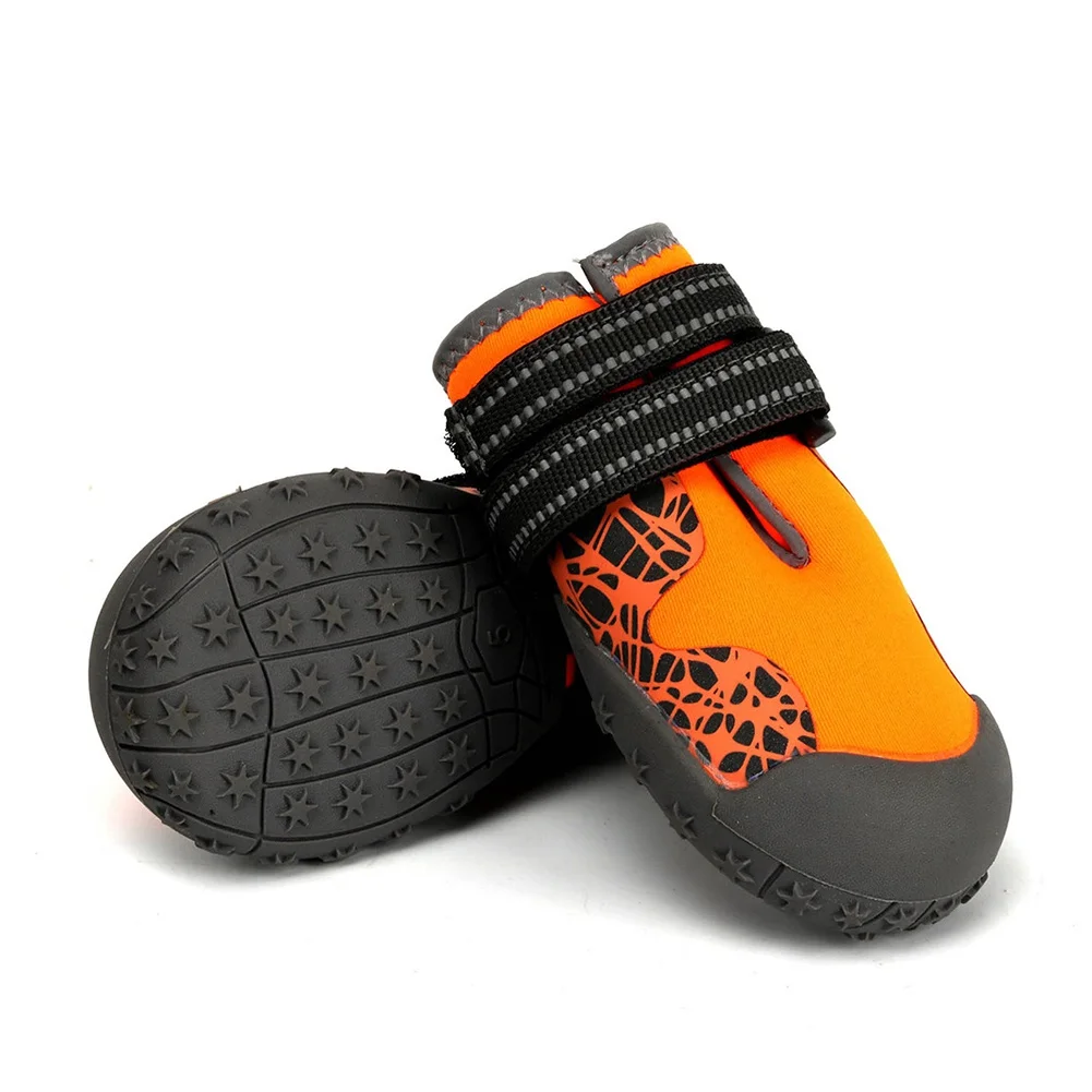 Zapatos perros impermeables antideslizantes, botas de con reflectante de PU para cachorros, accesorios para calzado al aire libre, 2 colores - AliExpress Hogar y jardín