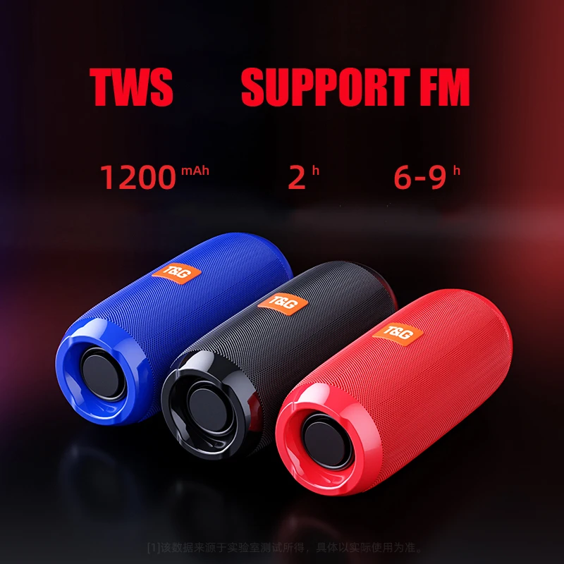 Altavoz Portátil con Bluetooth para exteriores, Subwoofer de columna inalámbrico estéreo de graves para ordenador, compatibilidad con FM, altavoces impermeables|Altavoces portátiles| - AliExpress