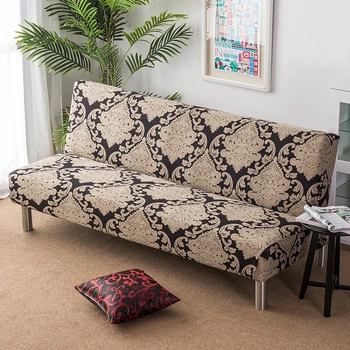 

Universal Size Armless Sofa Bed Cover Elastic Covers Folding Seat Slipcover Stretch Covers Cheap Couch Protector For Home