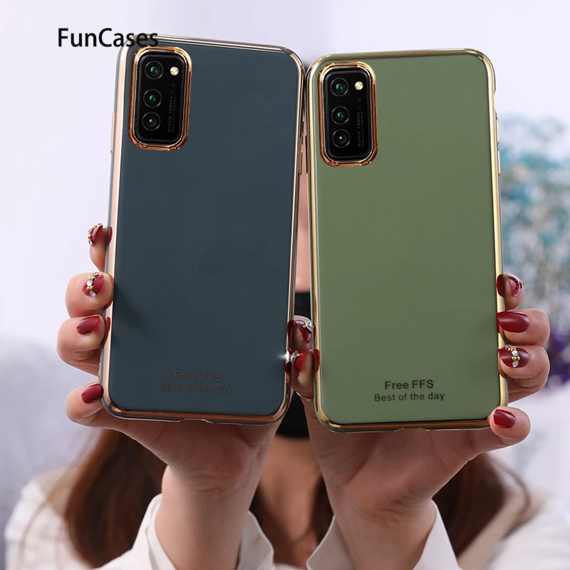 Пластиковые чехлы для funda Huawei Honor V20 красочные Estojo Мягкий Силиконовый протектор