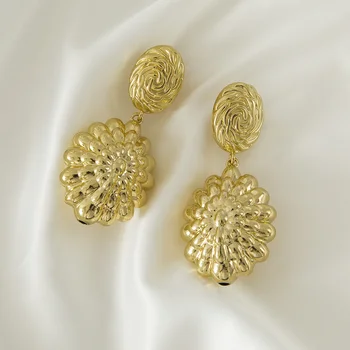 

SUNNICE copper gold earrings jewelry HOT design for african women EarringS wedding gift BIG SIZE earrings Accessories