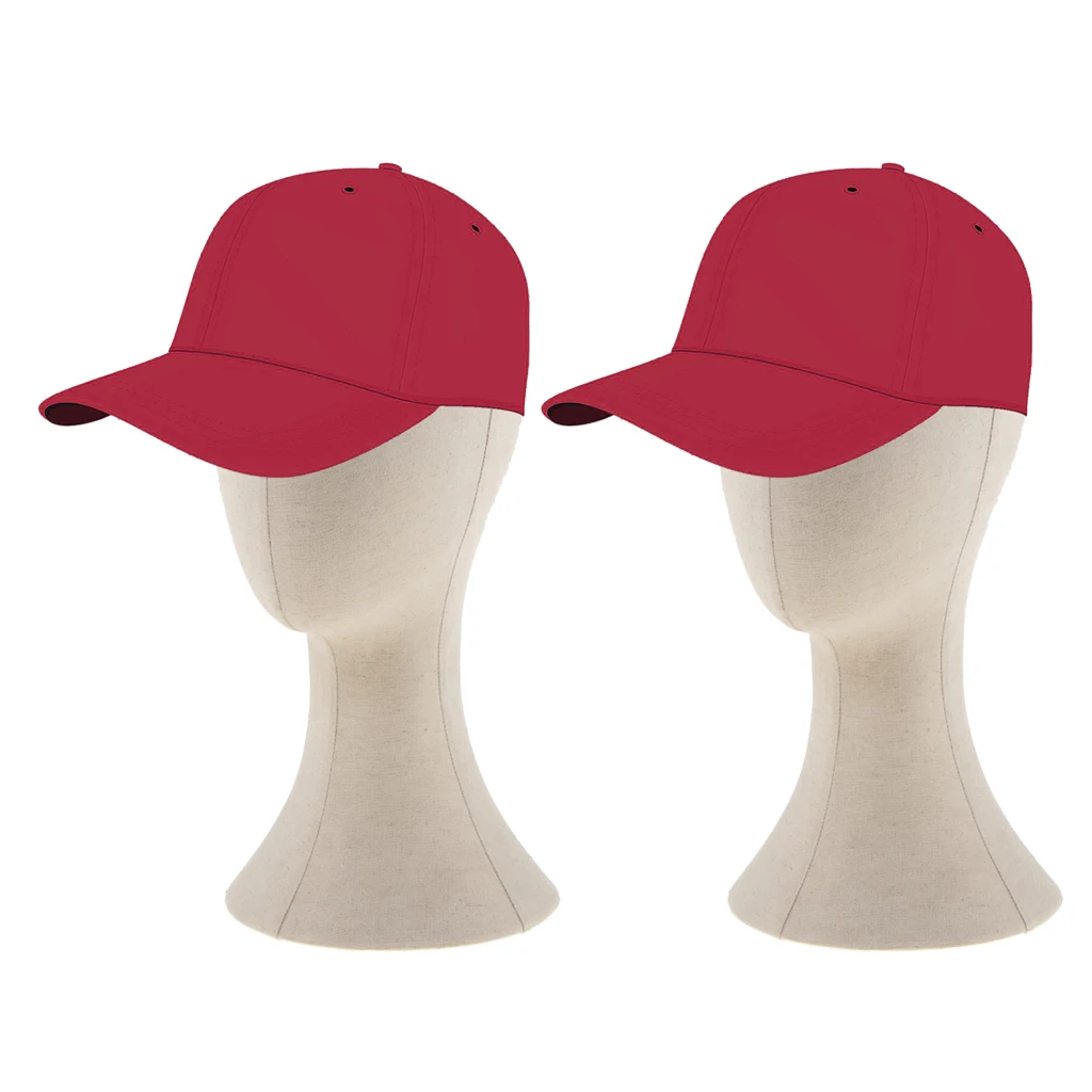 2PCS 22inches Cork Canvas Block Head Mannequin Head Wig Display Styling Head with Mount Hole