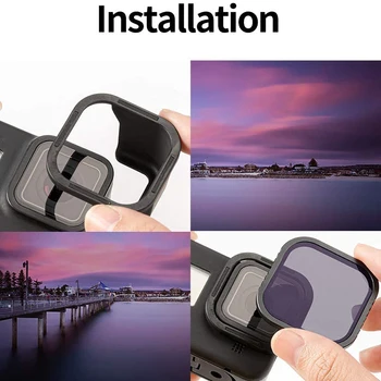 

TELESIN 5-Pack Lens Filter ND8/16/32 CPL, Neutral Density and Polarizing Lens Filter Kit Lens Protector for Go Pro 8 Accessories
