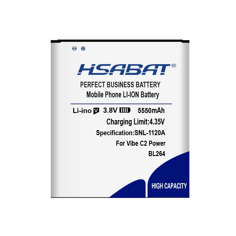 Аккумулятор HSABAT 5550mAh BL264 для lenovo Vibe C2 power