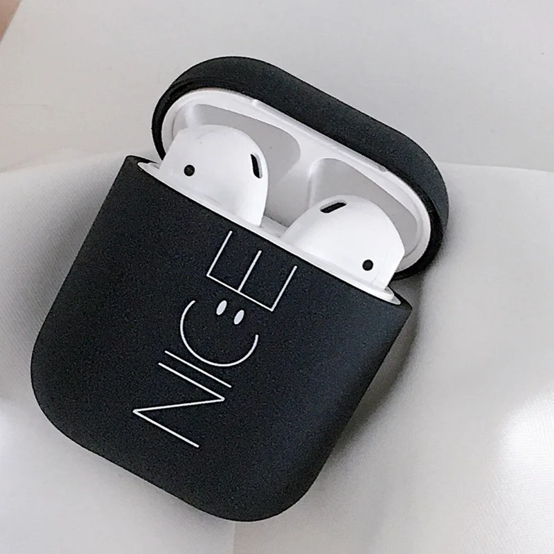 Новые милые беспроводные bluetooth наушники чехол для Apple Air Pods ударопрочный песчаник печать защитный ПК чехол для Apple Airpods