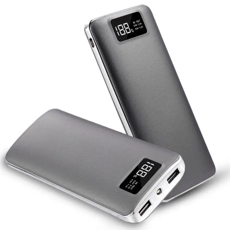 grey 20000mah Внешний аккумулятор 30000 мАч 2 USB внешний аккумулятор портативное зарядное устройство Внешний аккумулятор для IPhone Xiaomi huawei Iphone Xr повербанк - Цвет: grey 20000mah