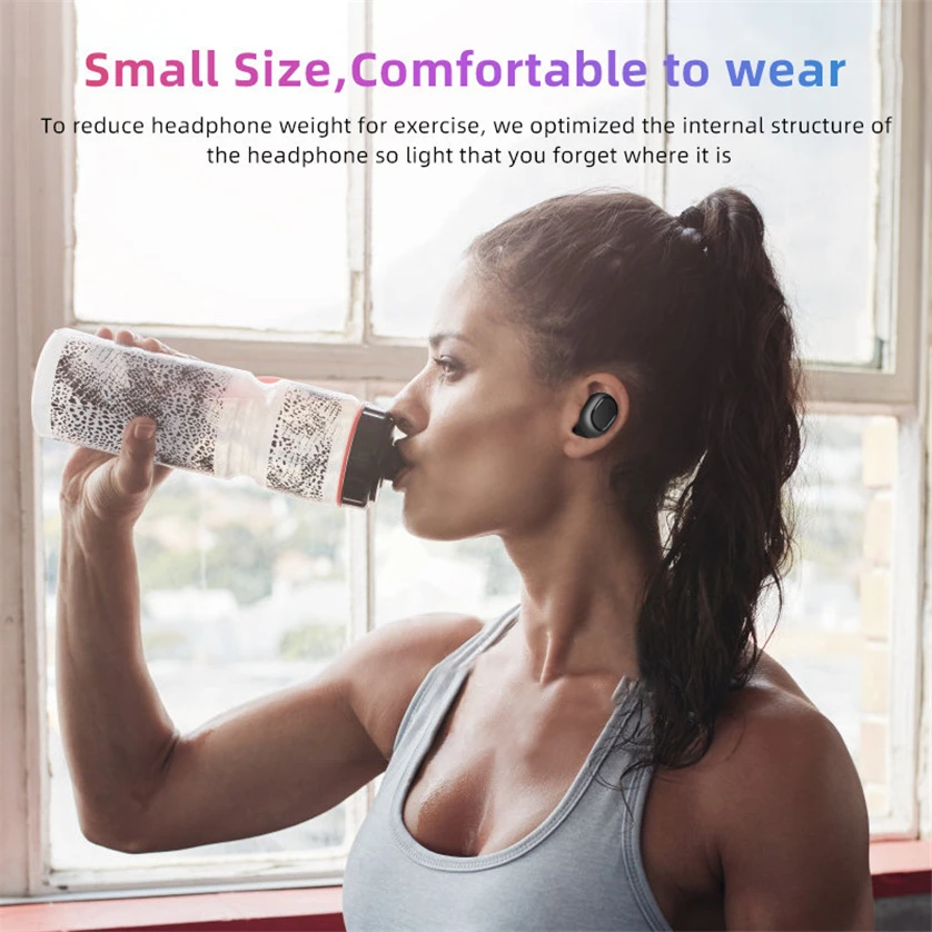 TWS Earphone Bluetooth Headset Wireless Headphones Bluetooth 5 0 HIFI Mini Sports Running Earphone for iOS Android Phones