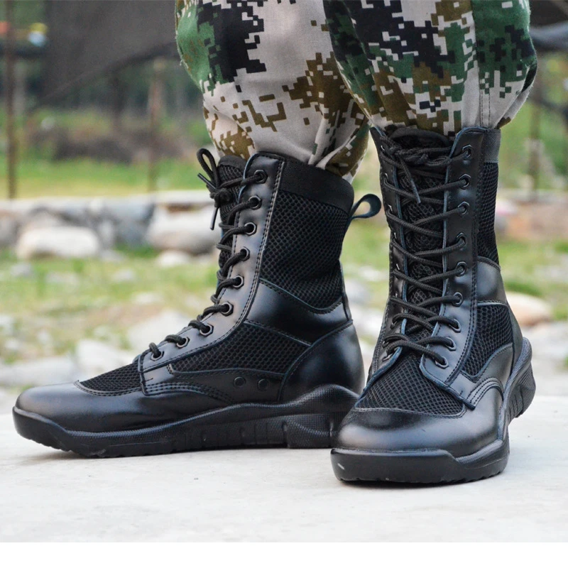 militares de combate para hombre, zapatos informales de plataforma alta, transpirables, a la moda, talla 38 45, Swat del ejército|Botas básicas| - AliExpress