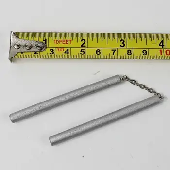 

1/6 scale silvery plastic nunchakus model for 12in action figure Bruce Lee Accessories Toys