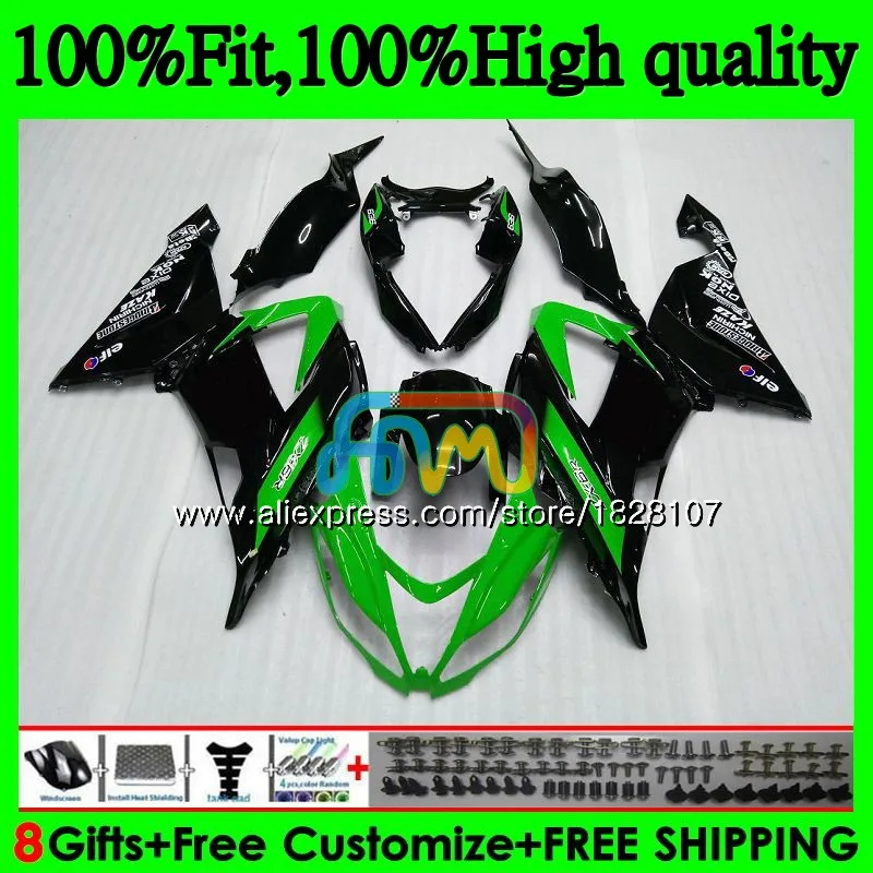 Инъекции для KAWASAKI ZX 6R ZX-636 ZX 636 ZX636 25BS. 9 ZX-6R Greee черный ZX6R 13, 14, 15, 16, 17, 2013 обтекатель