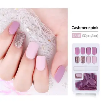 

30Pcs Fake Nails Reusable Detachable Acrylic Nail Stick Ballerina Artificial False Nails Tips Press On Full Cover Nails Art Tool