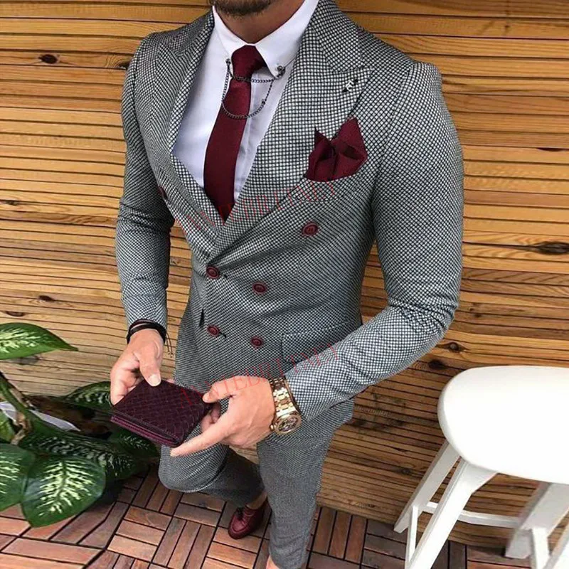 Latest Coat Pant Designs Double Breasted Men Suit Slim Fit Fashion Wedding Suits for Men Prom Groom Tuxedo Jacket with Pants Set Latest Coat Pant Designs Double Breasted Men Suit Slim Fit Fashion Wedding Suits for Men Prom Groom Tuxedo Jacket with Pants Set
