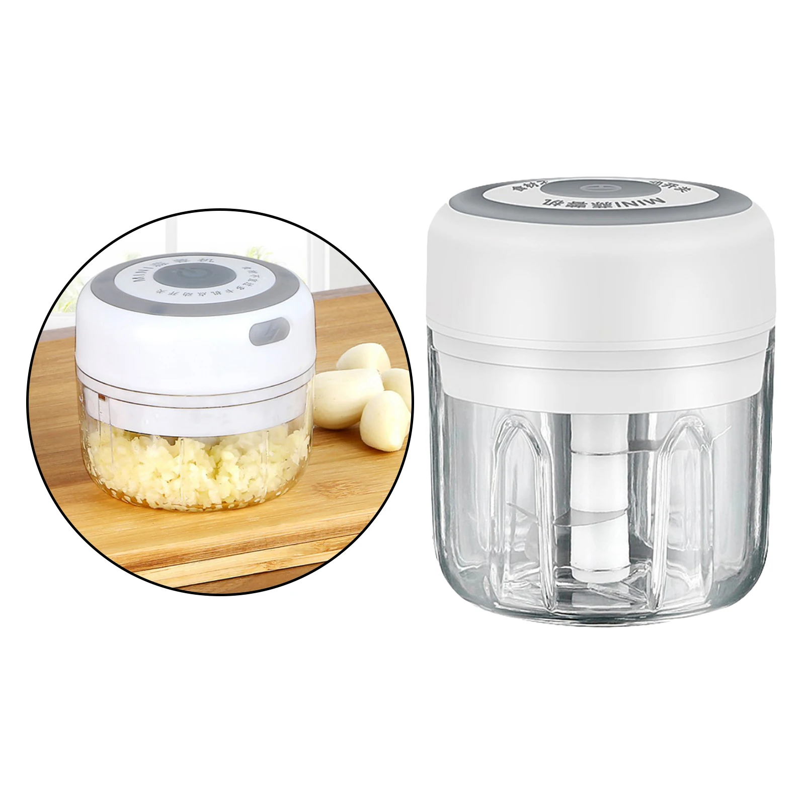 Compact Electric Food Garlic Crusher Meat Grinder Vegetable Chopper Mini Food Processor, 2 sizes Available