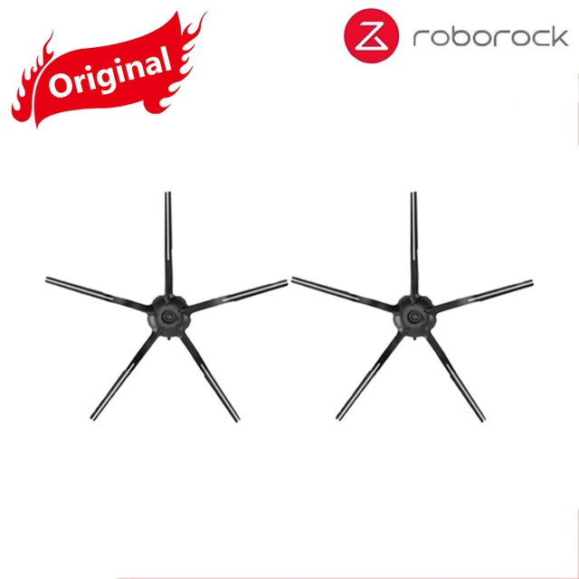 Original Roborock S5 Max / E4 / E5 / S45 Max / S6 MaxV Detachable Main Brush Silicon Side Brush Washable Filter Accessories Black Side brush 2